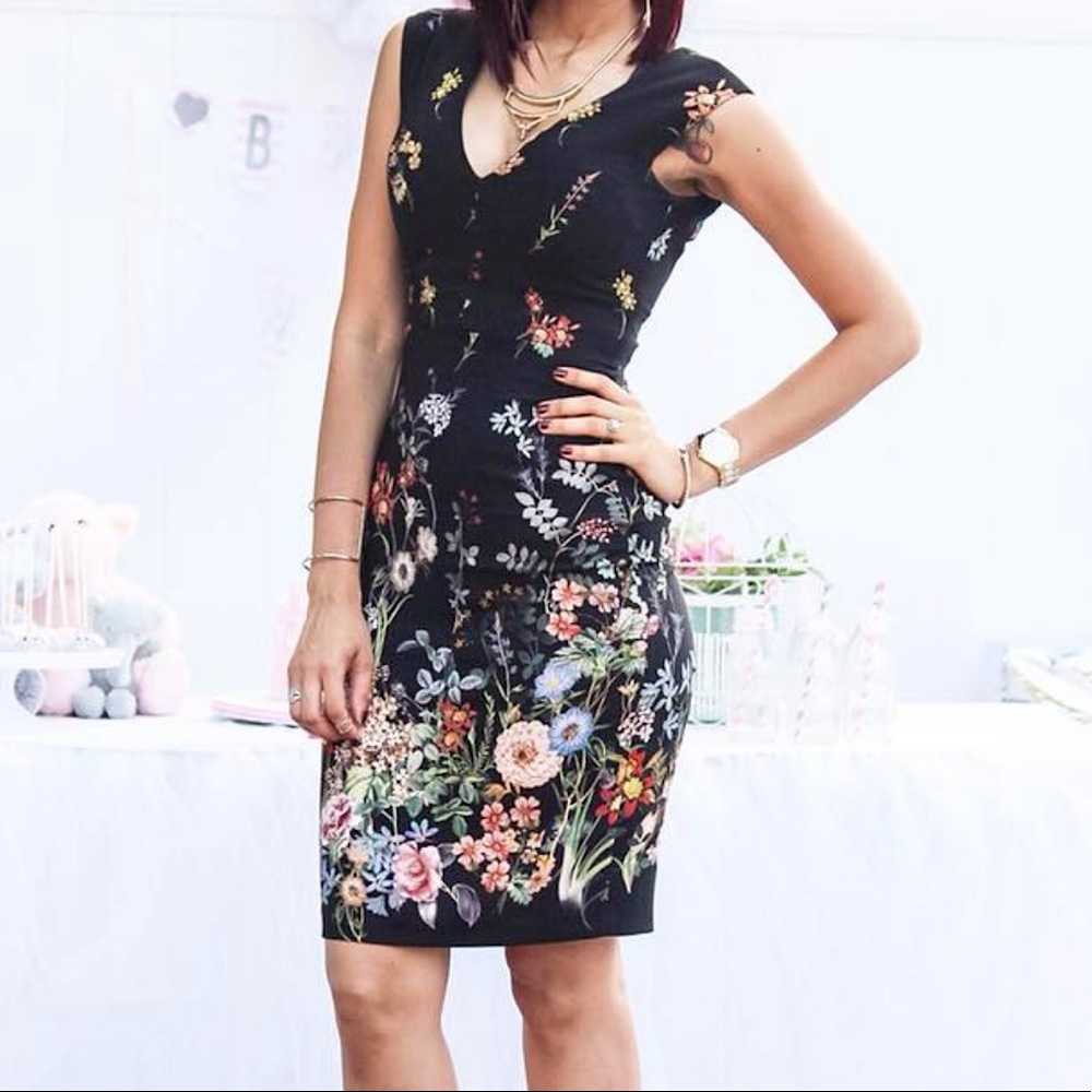ZARA FLORAL MIDI DRESS